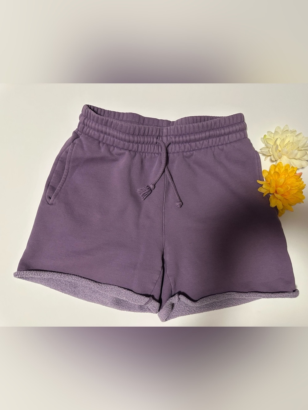 TNA Lavender Purple Drawstring Athletic Shorts